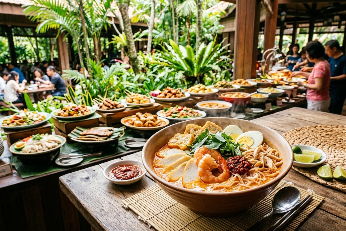 ココナッツミルク香る濃厚なラクサのスープ麺(ウルウル・サファリ・レストラン(ナイトサファリ)のイメージ)