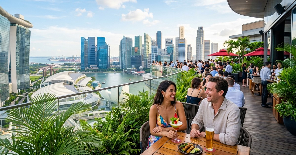 セ・ラ・ヴィ(CE LA VI Singapore)屋上バーからの絶景!予約方法とドレスコード