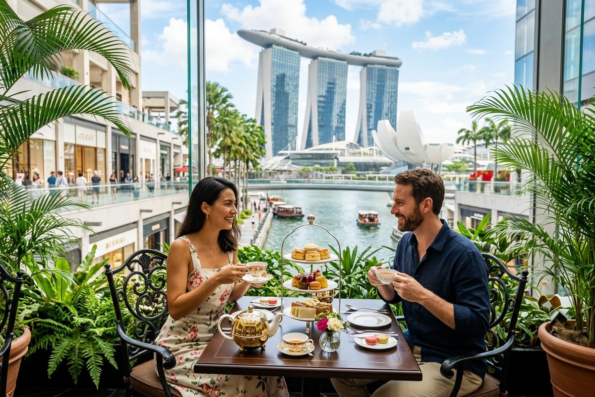 TWG Teaオン・ザ・キャナルで楽しむ紅茶セット(ザ・ショップス・アット・マリーナベイ・サンズのイメージ)